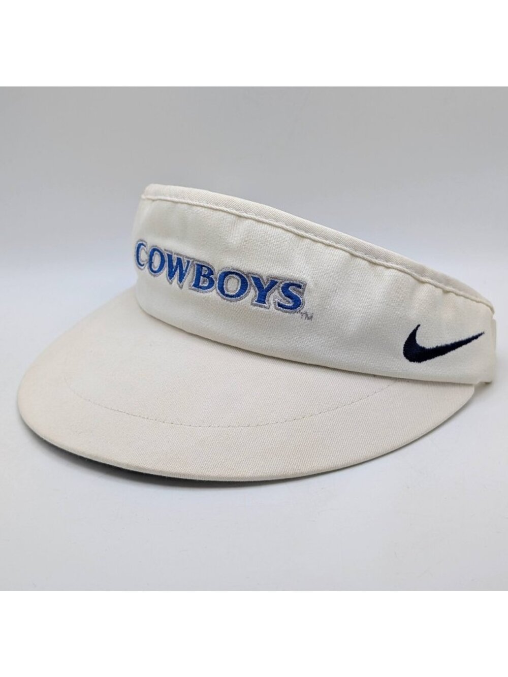 Vintage Nike Dallas Cowboys NFL Football Team White Retro 90s Adjustable Strap